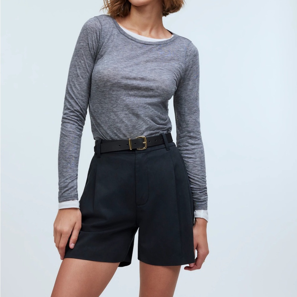 Madewell Harlow Short in Drapey Twill